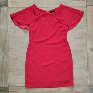 NWOT Jessica Simpson Red Flutter Sleeve Dress Size 6